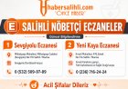 Salihli’de Nöbetçi Eczaneler Belli Oldu