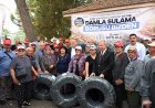 Salihli’de çiftçilere damlama sulama borusu desteği